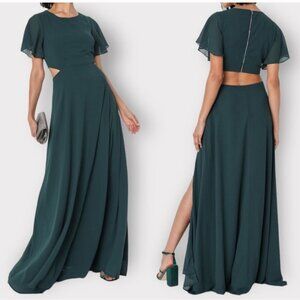LULUS | Garden Bliss Open Back Dress Green Sz Small